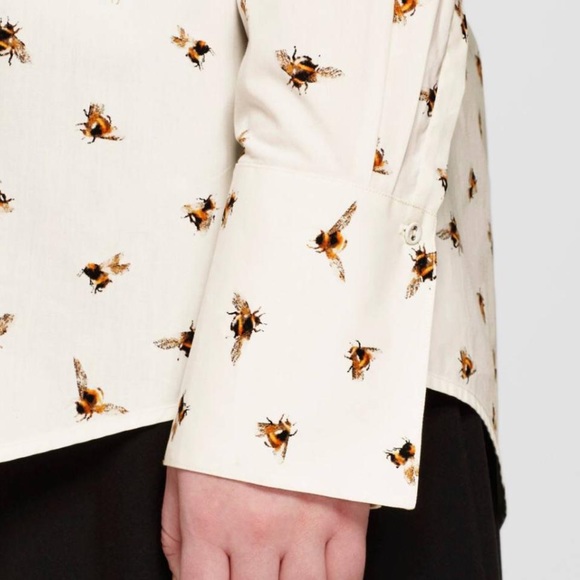 Bee novelty print buttoned down shirt Xs Victoria - Picture 4 of 8